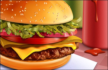 食品 - ハンバーガー食品 PSD ファイル - 無料 psd ファイル