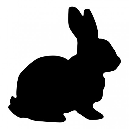 ウサギのシルエットのベクター クリップ アート - 無料ベクター