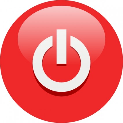 赤い電源ボタン クリップアート ベクター クリップ アート - 無料ベクター