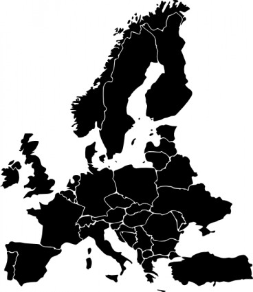 ヨーロッパ地図クリップアート ベクター クリップ アート - 無料ベクター