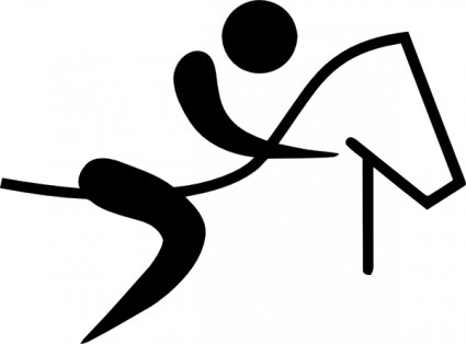 オリンピックのスポーツ馬術ピクトグラム クリップアート ベクター クリップ アート - 無料ベクター