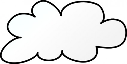 雲の概要クリップアート ベクター クリップ アート - 無料ベクター