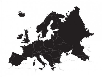 その他ヨーロッパ地図ベクター - 無料ベクター