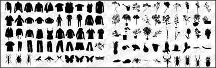 T シャツ、パンツ、花、植物、昆虫ベクター素材ベクター スポーツ - 無料ベクター