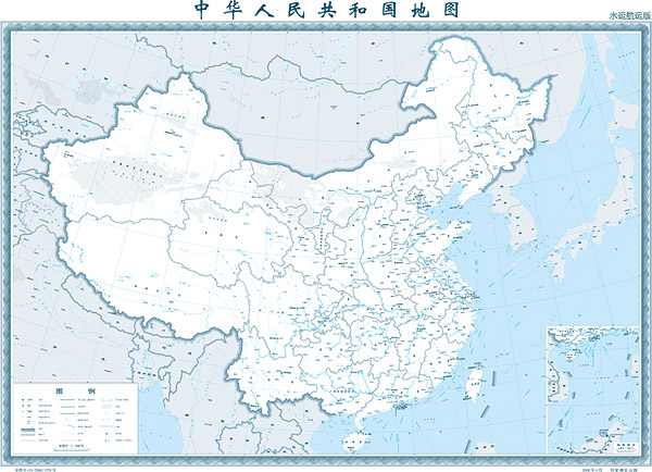 1: 400 百万中国地図 （水路出荷版)