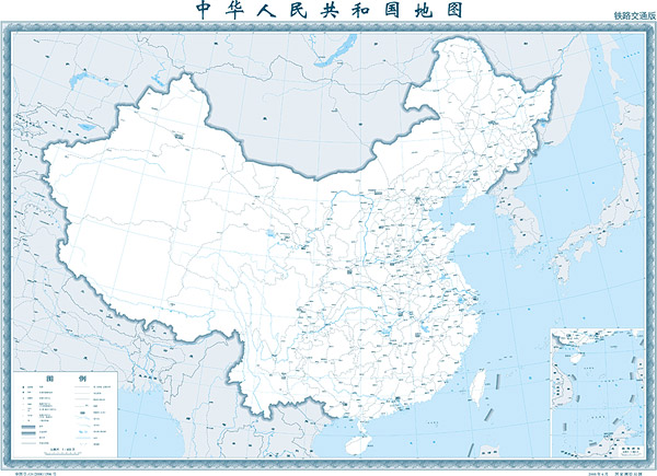 1: 400 百万中国地図 (鉄道)