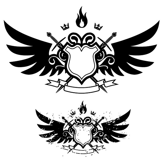 翼、盾、剣、火災のポートフォリオ