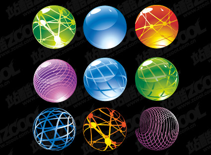 丸い水晶ボール アイコンのベクター素材