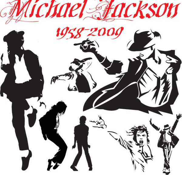 マイケル ・ ジャクソンの古典的なアクションのベクター素材