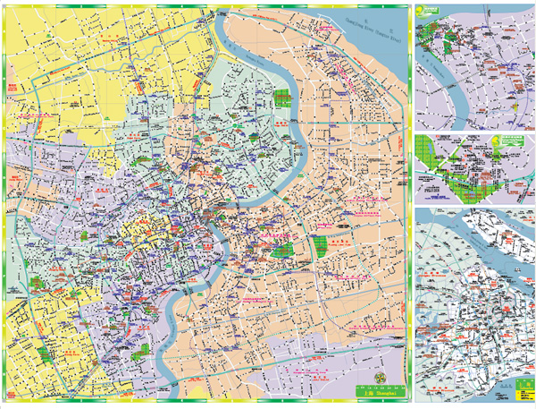 上海のベクトル地図