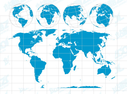 地球ベクトル世界地図
