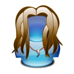 青の水晶の女の子 Vista のアイコン - 無料のアイコン