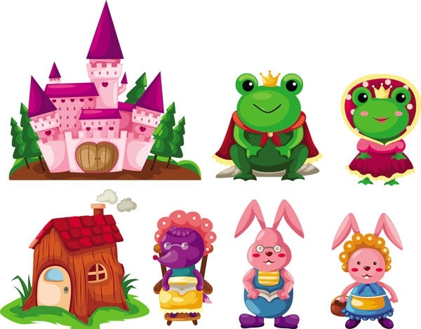 01 ベクター無料の漫画おとぎ話画像ベクター 423.65 KB