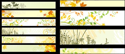 6 植物材料のベクターのロゴ バナー ベクター工場 - 無料ベクターします。