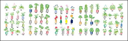 工場花要素ベクター材料 1 ベクター - 無料ベクター