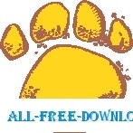 Paw Print 1 ベクター漫画 - 無料ベクター