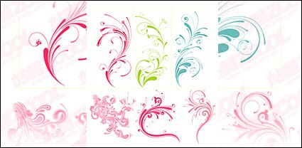 いくつかの実用的なパターン ベクター花 - 無料ベクター