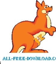 カンガルー 5 ベクター漫画 - 無料ベクター