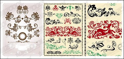 実用的な古典的なパターン ベクター材料ベクター花 - 無料ベクター