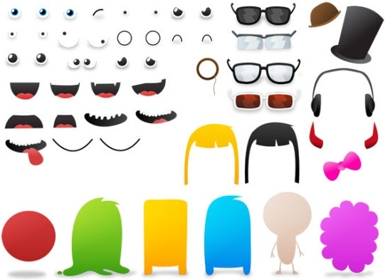 要素が変更された漫画モンスター ベクター無料にすることができますベクター 12.29 MB