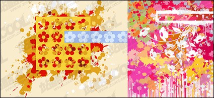 楽しい色パターン ベクター花 - 無料ベクター