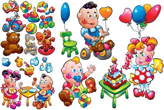 子供のおもちゃベクター無料のテーマ ベクター 2.52 MB