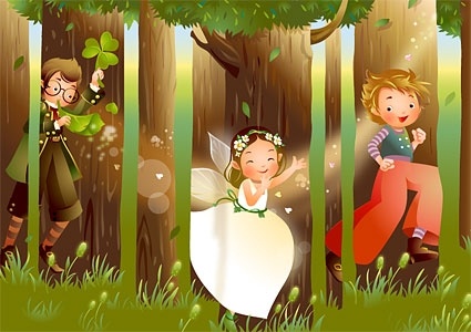 韓国の美しい cartoonstyle のイラスト ベクター 6 無料ベクター 905.49 KB