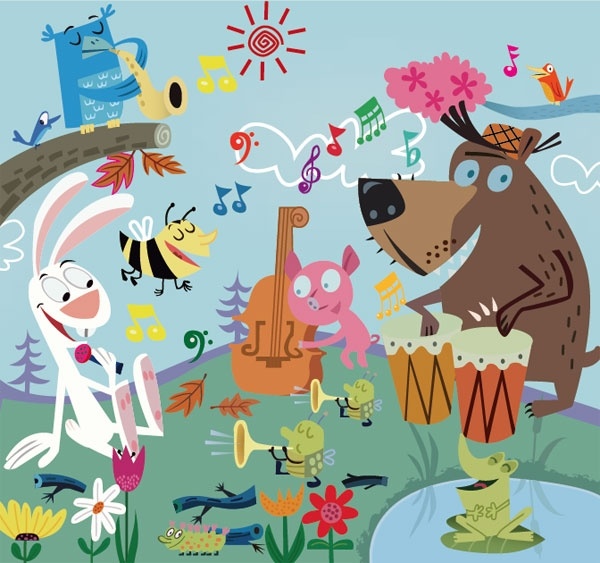 動物クリップ アート コンサート無料ベクター 1.24 MB