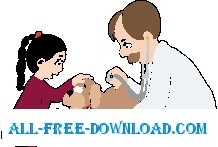 獣医師 3 ベクター漫画 - 無料ベクター