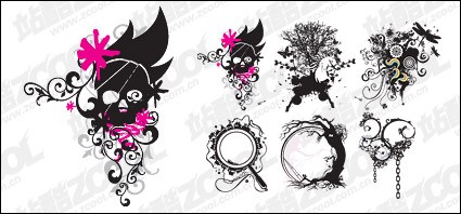 ベクター傾向パターン ベクター花 - 無料ベクターの物質的な要素