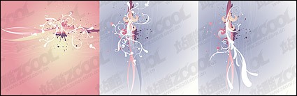 ベクター素材とインク パターン ベクター花 - 無料ベクター