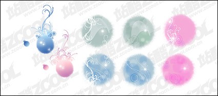 花の中のインク パターン ベクター材料 1 ベクター - 無料ベクターの夢