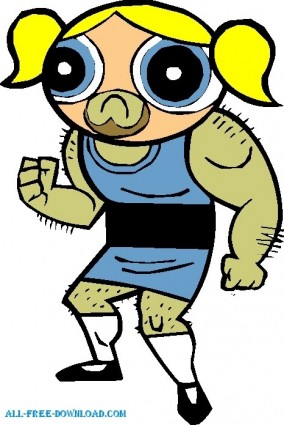 Creep017 パワパフガールズ女の子ベクター漫画 - 無料ベクター