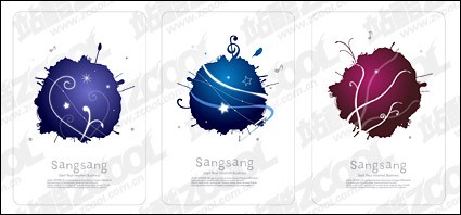 ファッションとインク パターン ベクター花 - 無料ベクター