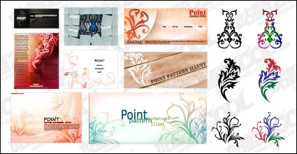 実用的なトレンド パターン ベクター材料 5 ベクター花 - 無料ベクター