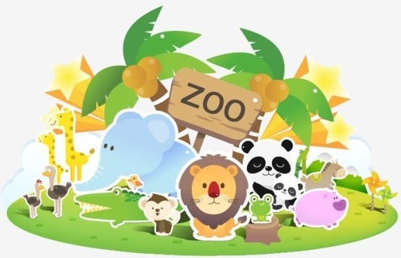 元の動物園 イラスト 無料 動物ゾーン