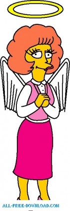 Maude フランダース 01 シンプソンズ ベクターの漫画 - 無料ベクター