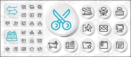 シンプルなスタイルのアイコン ベクター グラフィック ポスト材料のベクターのアイコン - 無料ベクター