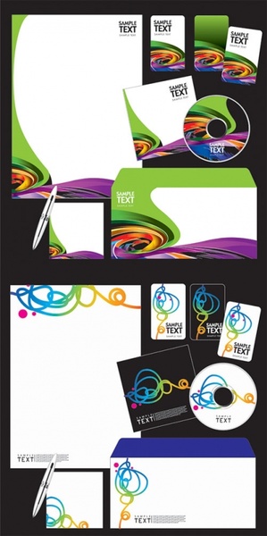 企業 vi のシステム パターン ベクター無料ベクター 3.05 MB