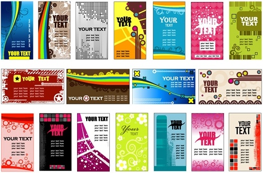 さまざまな背景カード テンプレート ベクター無料ベクター 1.58 MB
