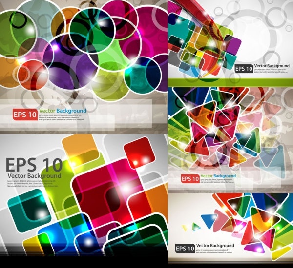 カラフルな四角形の背景のベクター無料ベクター 2.65 MB