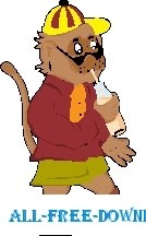 猿をすすりながらソーダ ベクター漫画 - 無料ベクター