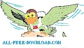 特別配達鳥ベクター漫画 - 無料ベクター