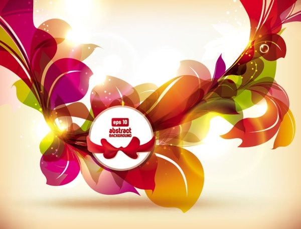 背景の輝き明るい花柄 01 ベクター無料ベクター 3.10 MB