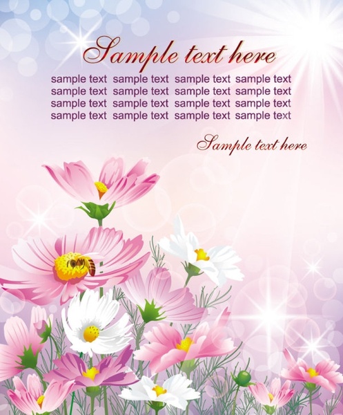 色とりどりの花背景 05 ベクター無料ベクター 5.17 MB