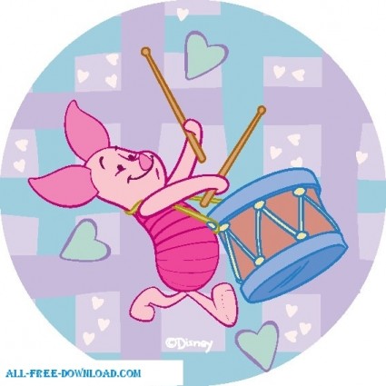 くまのプーさんピグレット 017 ベクター漫画 - 無料ベクター