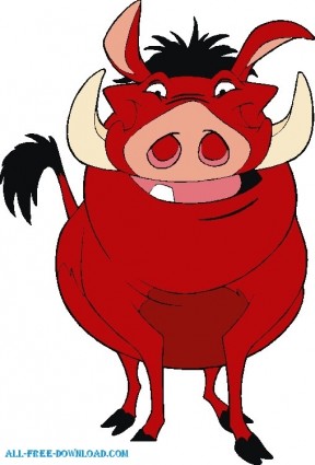 ライオン キング pumbaa007 ベクター漫画 - 無料ベクター