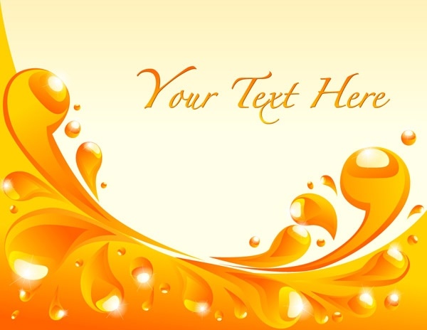 オレンジ色の液体背景ベクター 1 無料ベクターの 1.87 MB