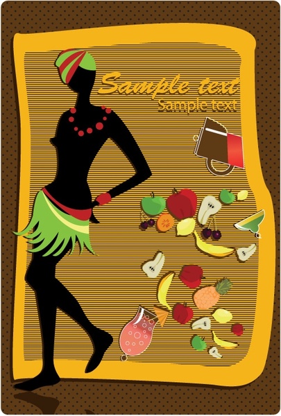 アフリカの背景パターン 01 ベクター無料ベクター 647.17 KB