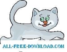 ベクター漫画 - 無料ベクターを子猫します。